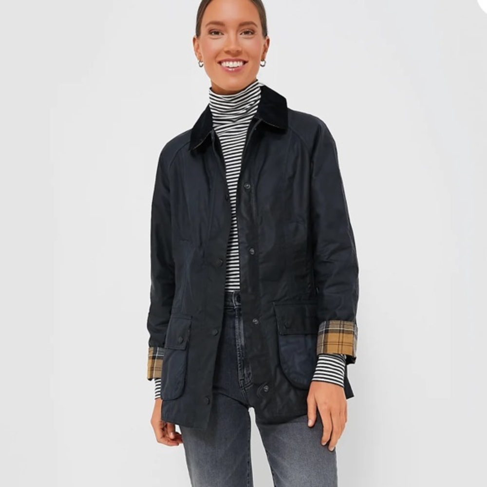 Barbour Navy Beadnell Wax Jacket